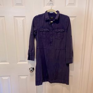J Crew shirt dress with drawstring